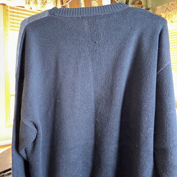VINTAGE 90s Liberty Sweater Mens Large Geometric Grandpa Sweater Cottage USA - Picture 6 of 6